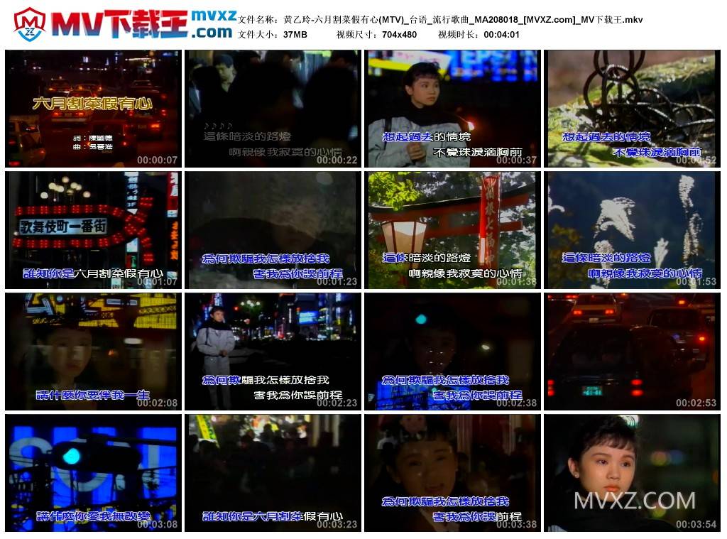 黄乙玲-六月割菜假有心(MTV)_台语_流行歌曲_MA208018